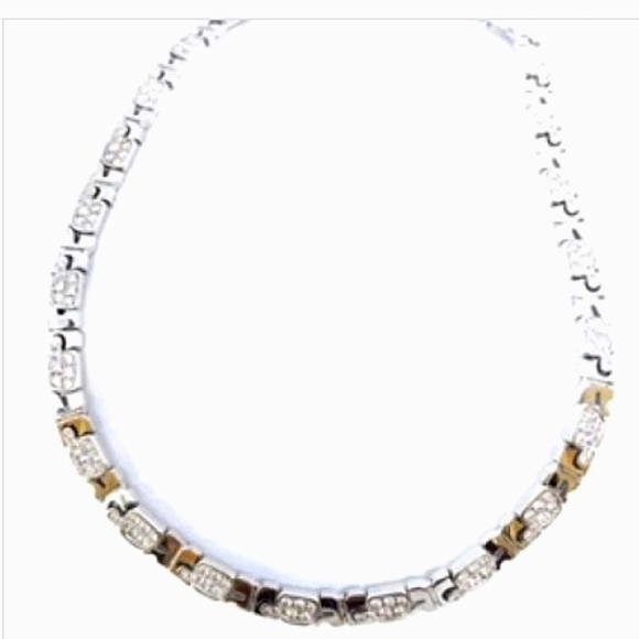 18K André Courrèges  Diamond Choker Neck White Gol - Picture 3 of 4